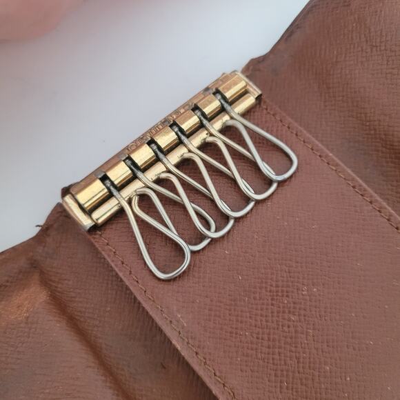 Authentic Louis Vuitton Monogram Multicles 6 Key Hooks Case Brown Small 2000 - Picture 3 of 11